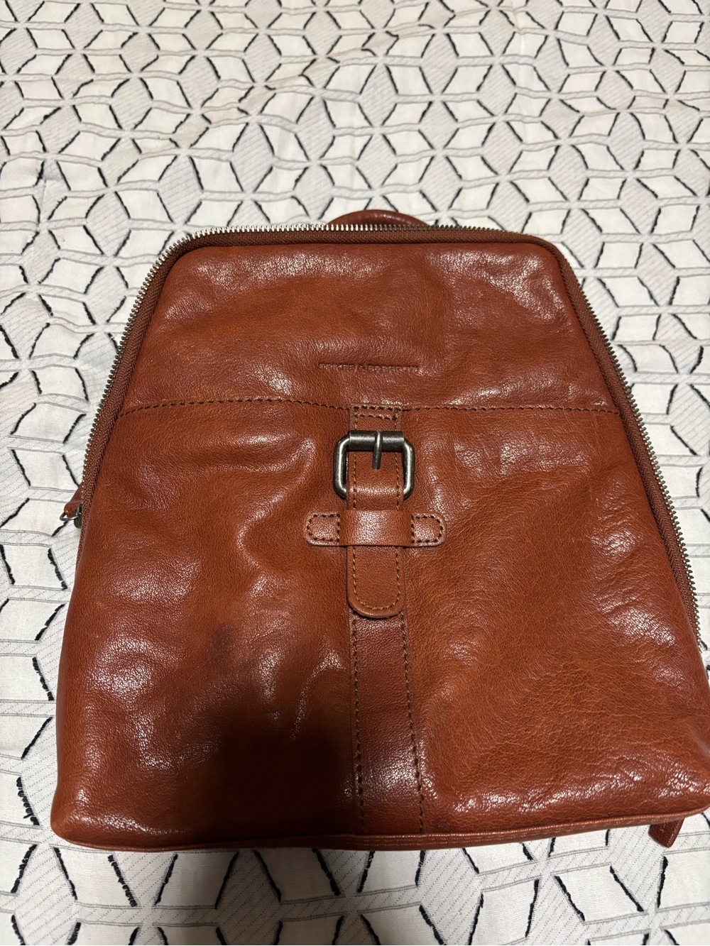 Women’s Leather Backpack in Cognac Brown